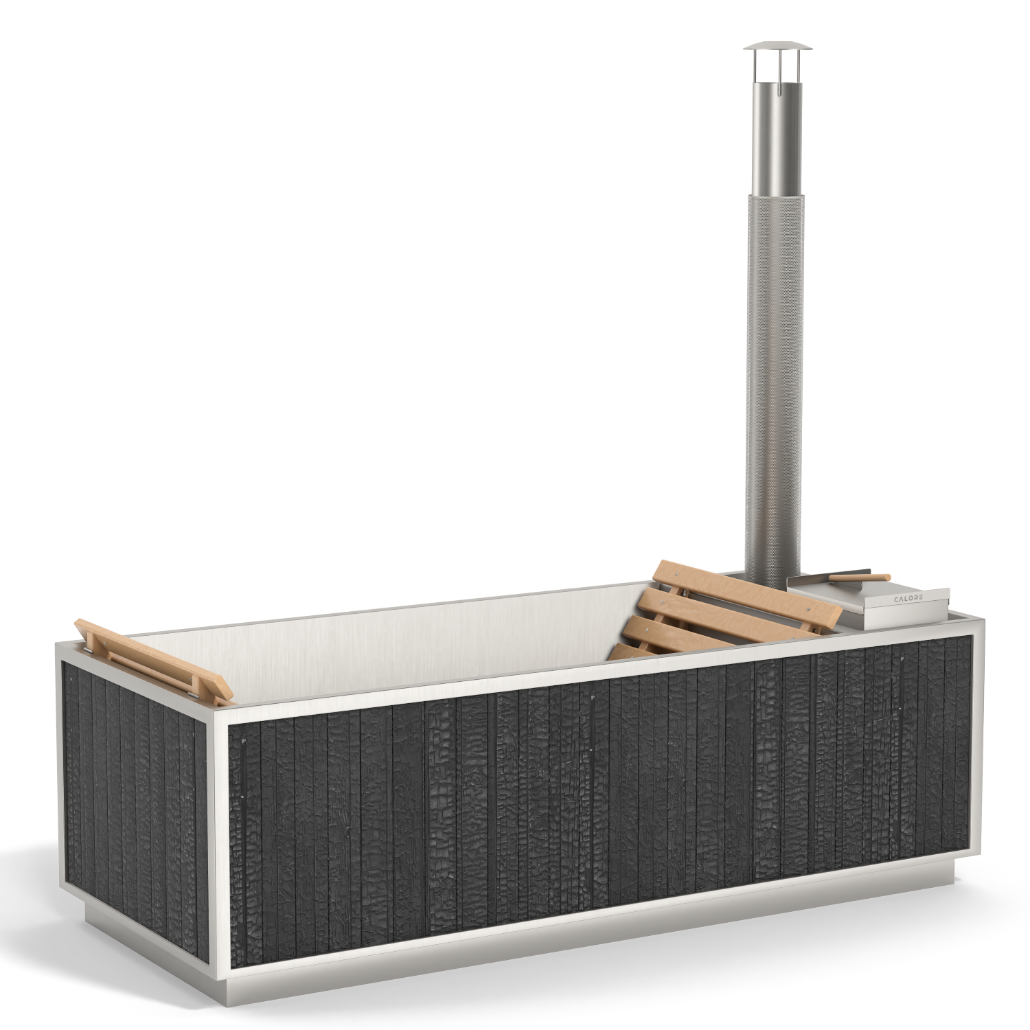 Curated visual reference: Visual Reference: Calore Canadas 1 Luxury Cedar Wood Fired Hot Tub