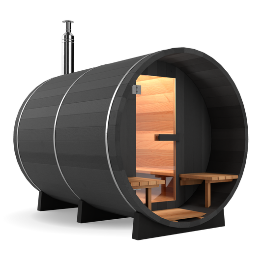 Black Cedar Barrel Sauna