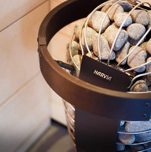 Harvia Spirit sauna heater in use