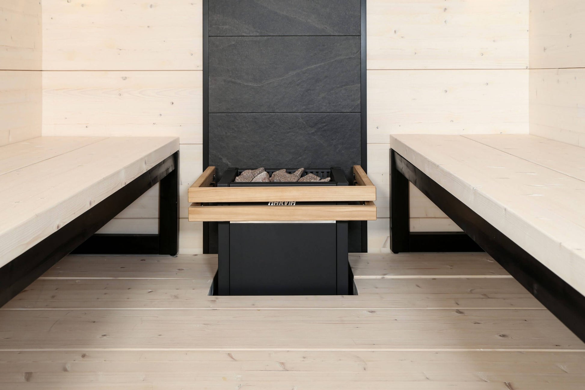 Harvia Virta electric sauna heater with safety railing
