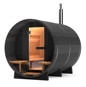 Black Cedar Barrel Sauna
