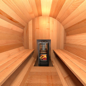 Black Cedar Barrel Sauna