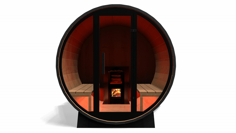 Black Cedar Barrel Sauna