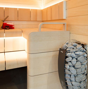 Harvia Spirit sauna heater in use